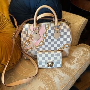 Cream and Tan Satchel with Elegant Design